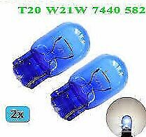 2 x 582 Capless BLUE Car Bulb SIDE LIGHT CANBUS DRL XENON Bulbs PAIR 12V 21W