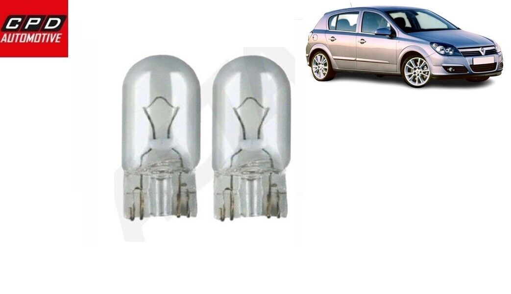 Vauxhall Astra H 2005-09 NUMBER PLATE Bulb BULBS 12V 5W CLEAR PUSH-IN PAIR