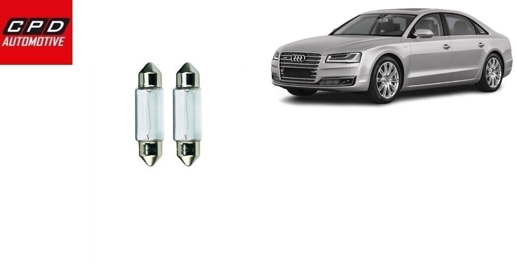 Audi A8 (2009-17) NUMBER PLATE REGISTRATION BULB BULBS FESTOON CLEAR PAIR