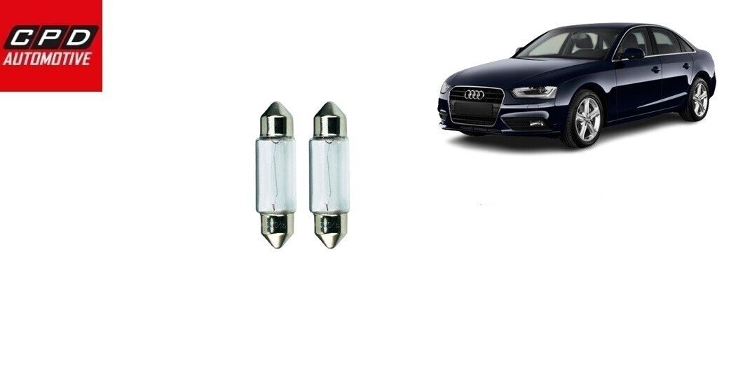 Audi A4 S4 (2008-15) NUMBER PLATE REGISTRATION BULB BULBS FESTOON CLEAR PAIR