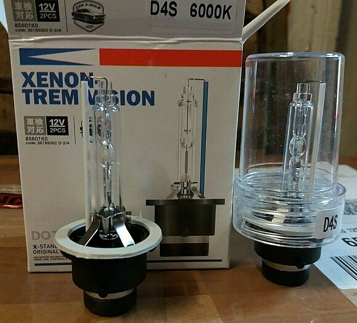 2 x D4S XENON-TREM VISION BULB 6000K HIGH INTENSITY GAS DISCHARGE BULBS PAIR NEW