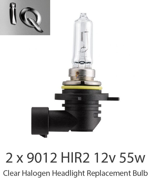 Toyota IQ 08-on 9012LL 12V 55W HIR2 PX22D Clear HEADLIGHTS Halogen Bulbs Pair