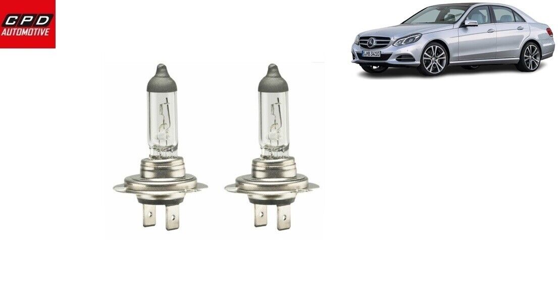 Mercedes-Benz E Class Saloon 2009-14 HEADLAMP HEADLIGHTS HALOGEN BULBS PAIR