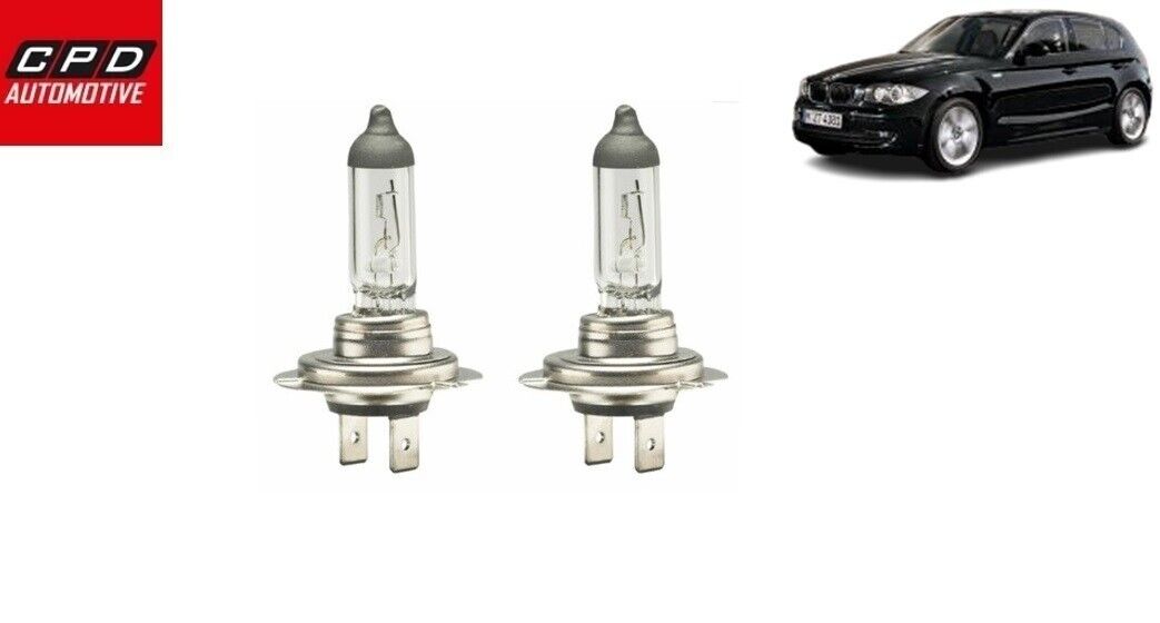 BMW 1 Series Hatchback 2004-11 CLEAR HEADLAMP HEADLIGHTS HALOGEN BULBS PAIR