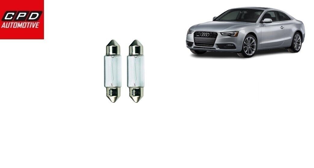 Audi A5 S5 2008-2015 NUMBER PLATE REGISTRATION BULB BULBS FESTOON CLEAR PAIR