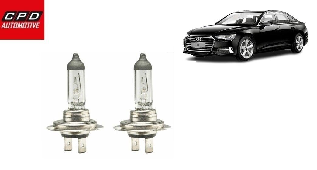 Audi A6 2011-18 CLEAR HEADLAMP HEADLIGHTS HALOGEN BULBS PAIR