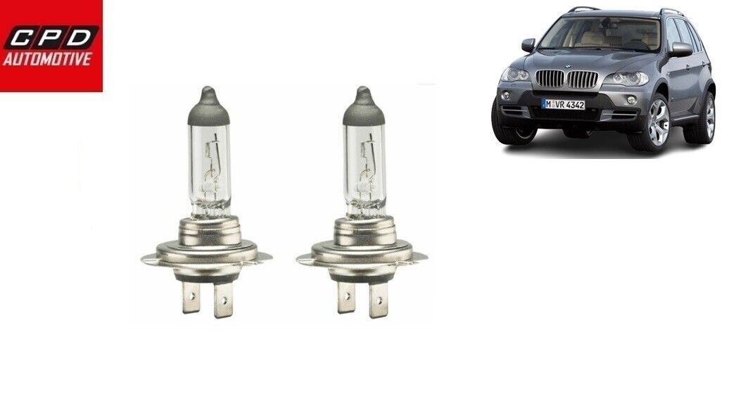 BMW X5 SUV 2006-11 CLEAR HEADLAMP HEADLIGHTS HALOGEN BULBS PAIR