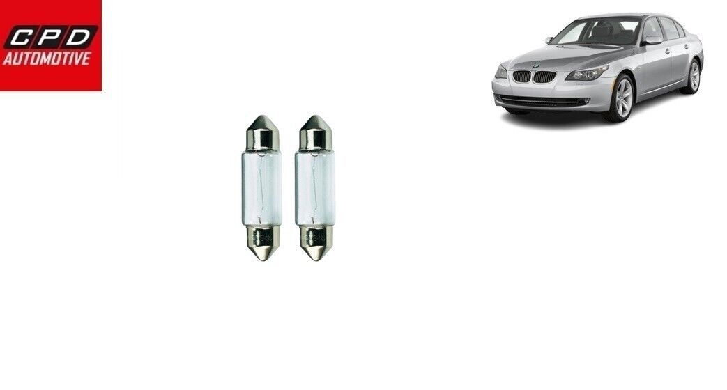 BMW 5 Series 2003-2010 NUMBER PLATE REGISTRATION BULB BULBS FESTOON CLEAR PAIR