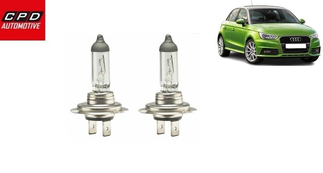 Audi A1 5DR Sportback 2011-18 CLEAR HEADLAMP HEADLIGHTS HALOGEN BULBS PAIR