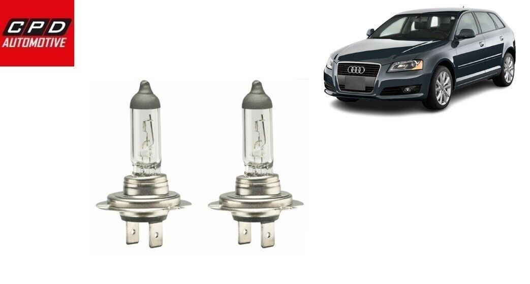 Audi A3 MK2 (2004-2013) CLEAR HEADLAMP HEADLIGHTS HALOGEN BULBS PAIR
