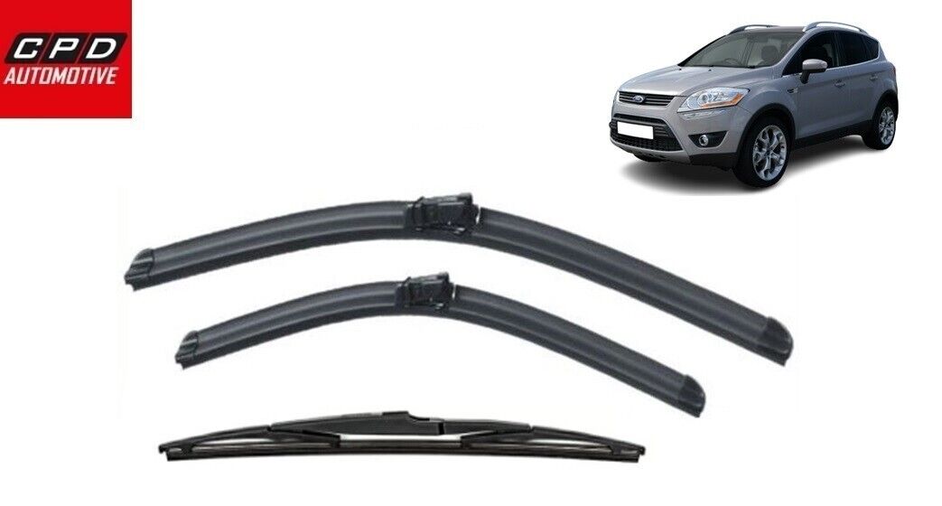 Ford Kuga SUV MK1 (2008-2012) Front & Rear Aero Wiper Blades  24"+16"+13" Wipers