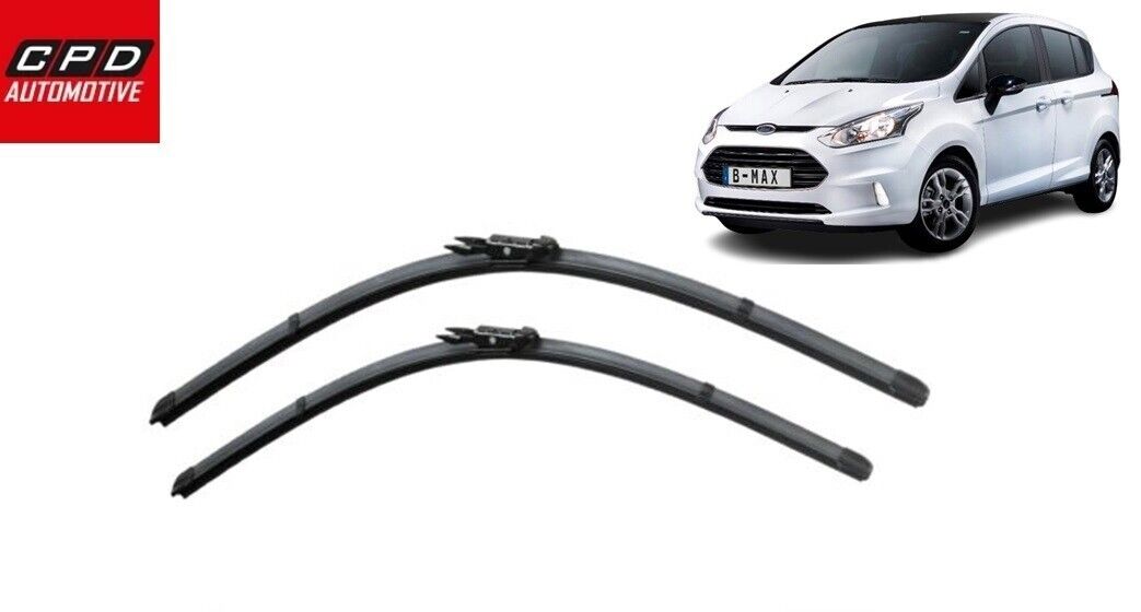 Ford B-Max 2012-17 Front Windscreen Aero Wiper Blades Pair 30"+26" FLAT Wipers