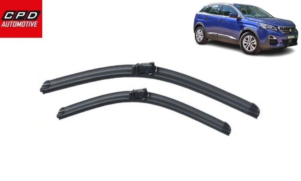 PEUGEOT 3008 (2017-ONWARDS) FRONT FLAT AERO WIPER BLADES 28" + 16" WIPERS PAIR