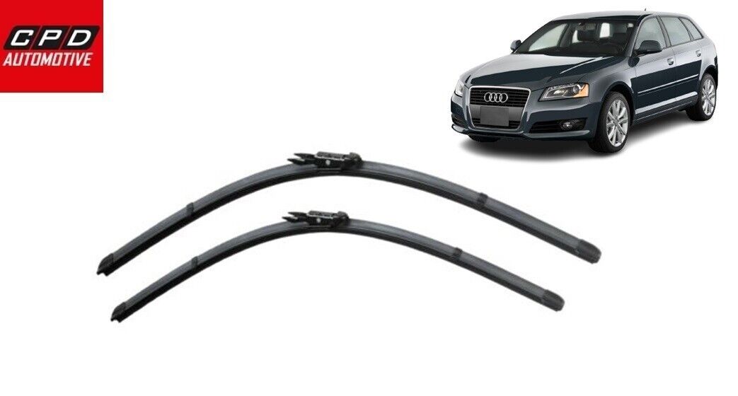 Audi A3 MK2 (2004-2013) Front Windscreen Wiper Blades Pair 24"+18" AERO WIPERS