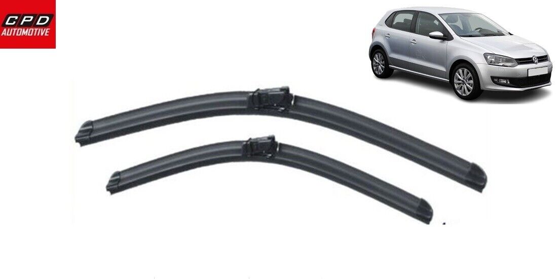 VW Polo MK5 Hatchback 2009-17  Front Aero Wiper Blades 24"+16" Wipers