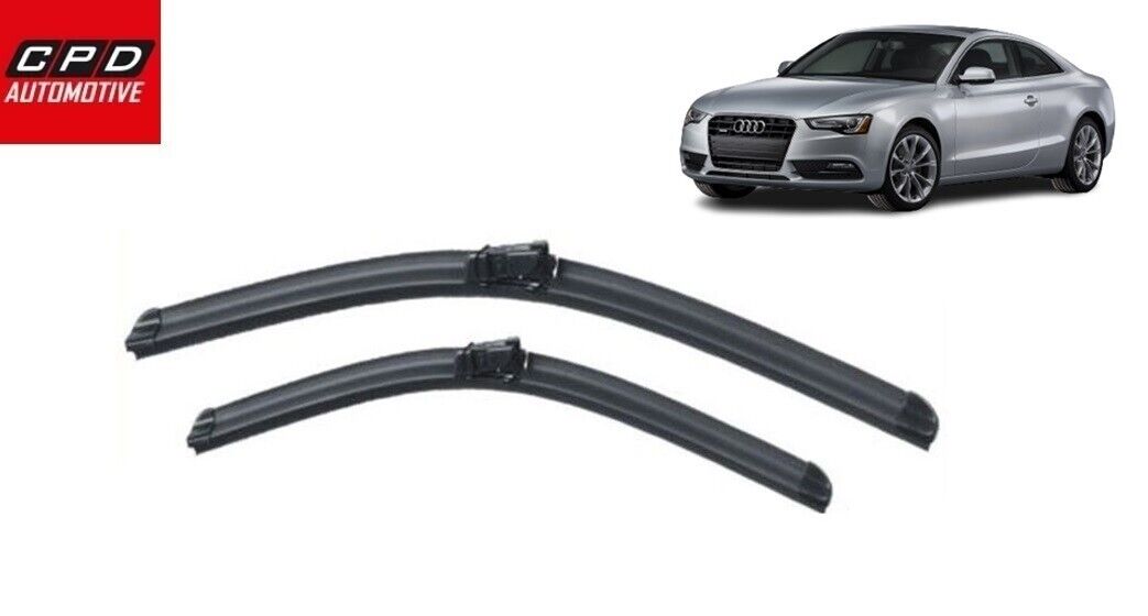 Audi A5 S5 (2008-2015) Front Flat Aero Wiper Blades 24" +  20" Wipers Pair