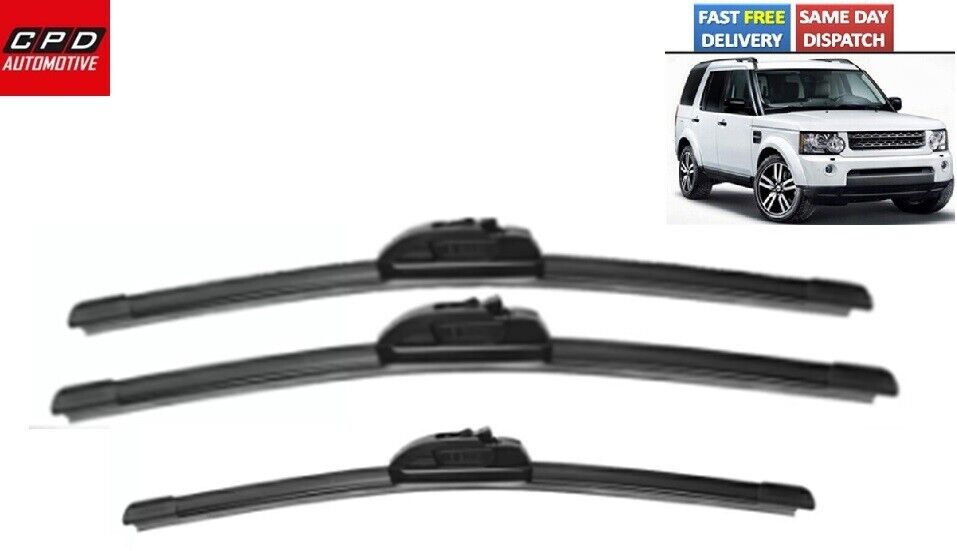 LAND ROVER DISCOVERY 3 4 FRONT & REAR WIPER BLADES WINDSCREEN WIPERS 22"+22"+16"