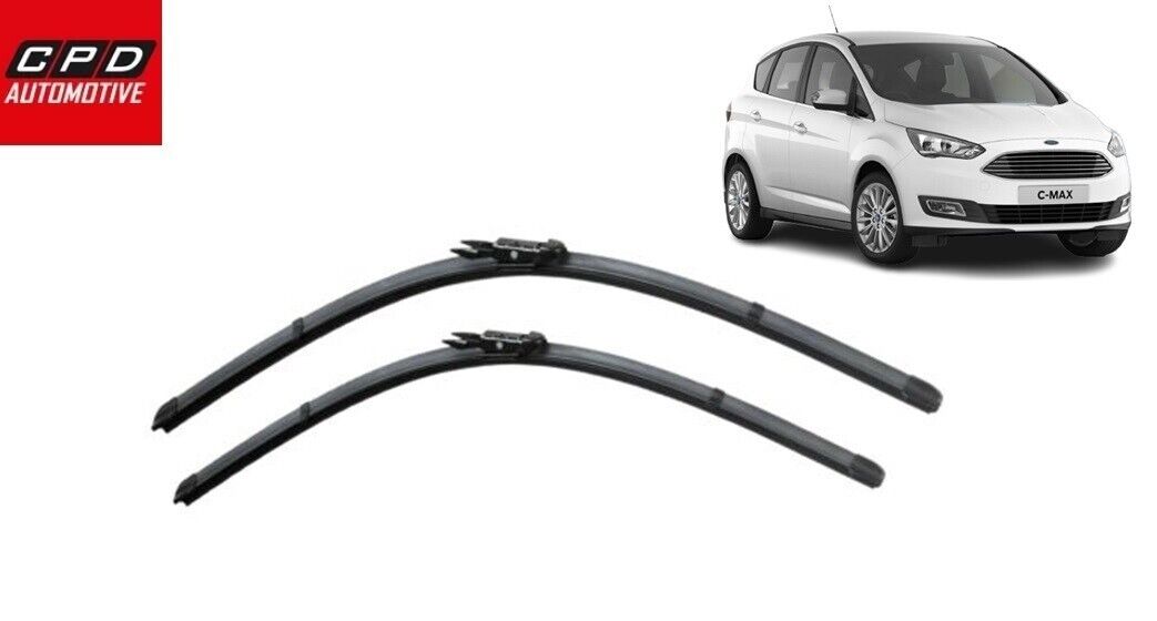 Ford C-Max 2011-2019 Front Windscreen Aero FLAT Wiper Blades 30"+26" Wipers Pair