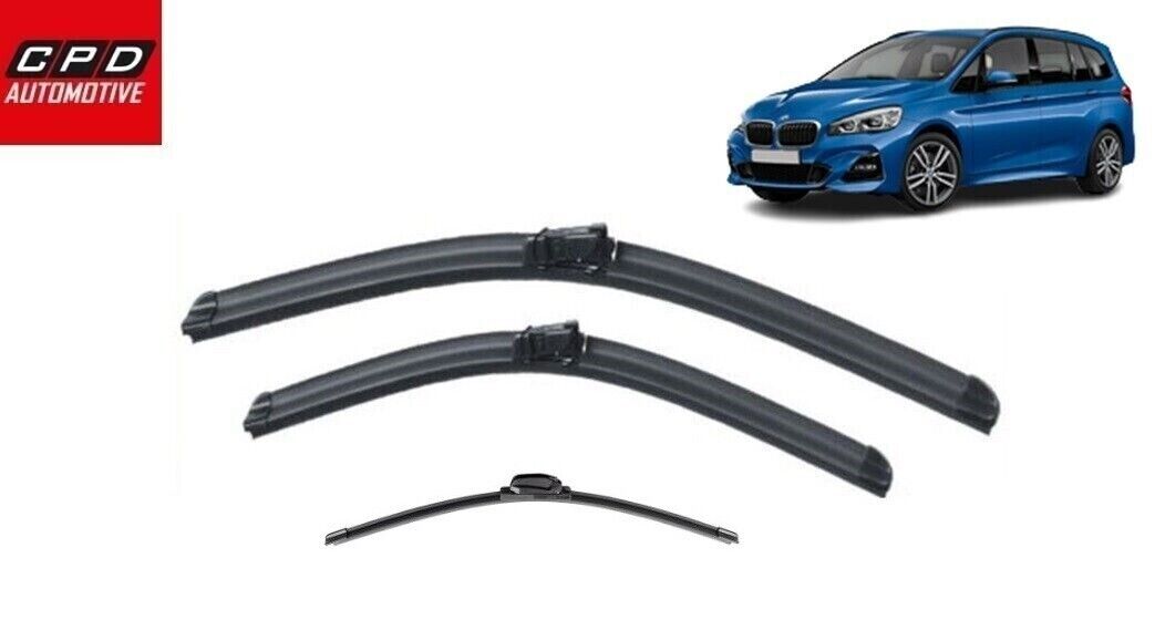 BMW 2 Series F46 Gran Tourer 2015-ON Front+Rear Wiper Blades 26"+19"+11" Wipers