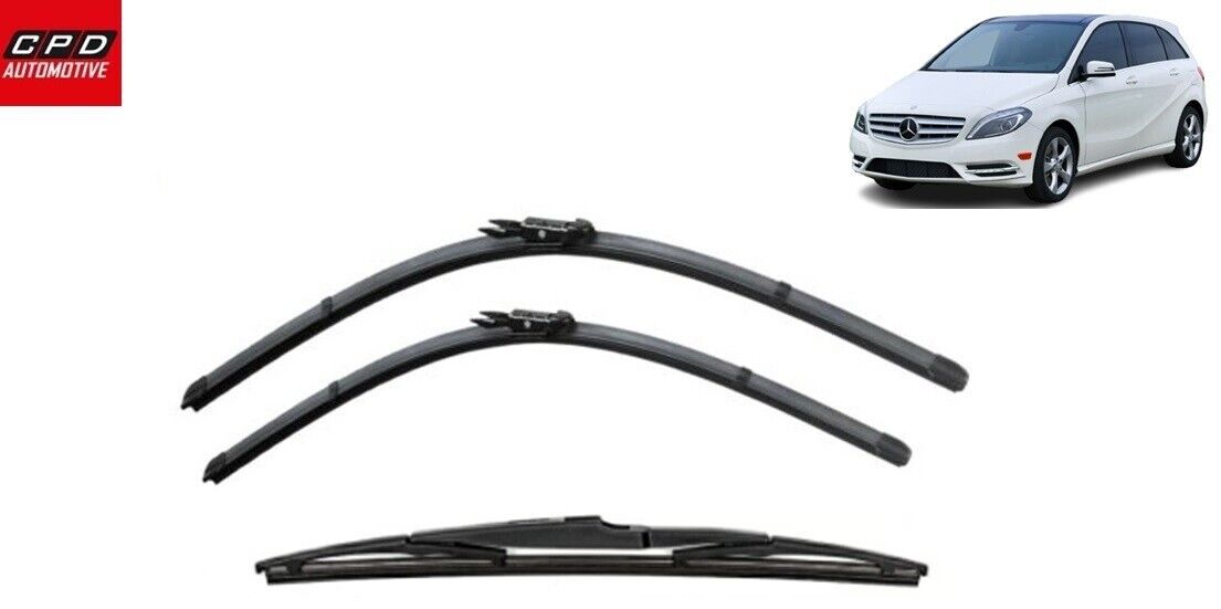 Mercedes B-Class W246 2011-2015 Front+Rear Aero Wiper Blades 26"+19"+11" Wipers