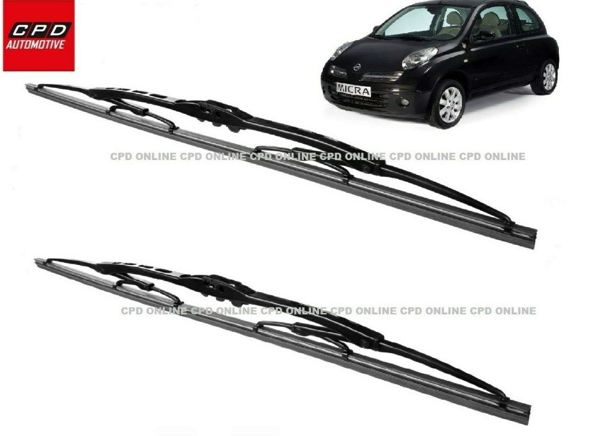 FOR Nissan Micra 1992-2010 Hatchback 21"+17" METAL Front WIPERS Wiper Blades