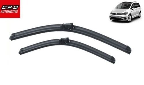 VW Touran 2015-ONWARDS Front Windscreen Wiper Blades 28”+16” AERO Wipers Pair