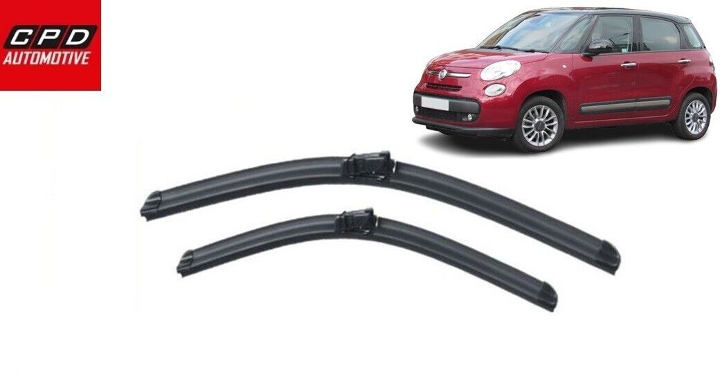Fiat 500L 500 (2012-ONWARDS) Front FLAT Aero Wiper Blades 24"+16" Wipers PAIR