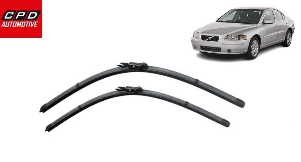 Volvo S60 SALOON 2004-2010 Front FLAT Aero Wiper Blades 24"+21" Wipers Pair