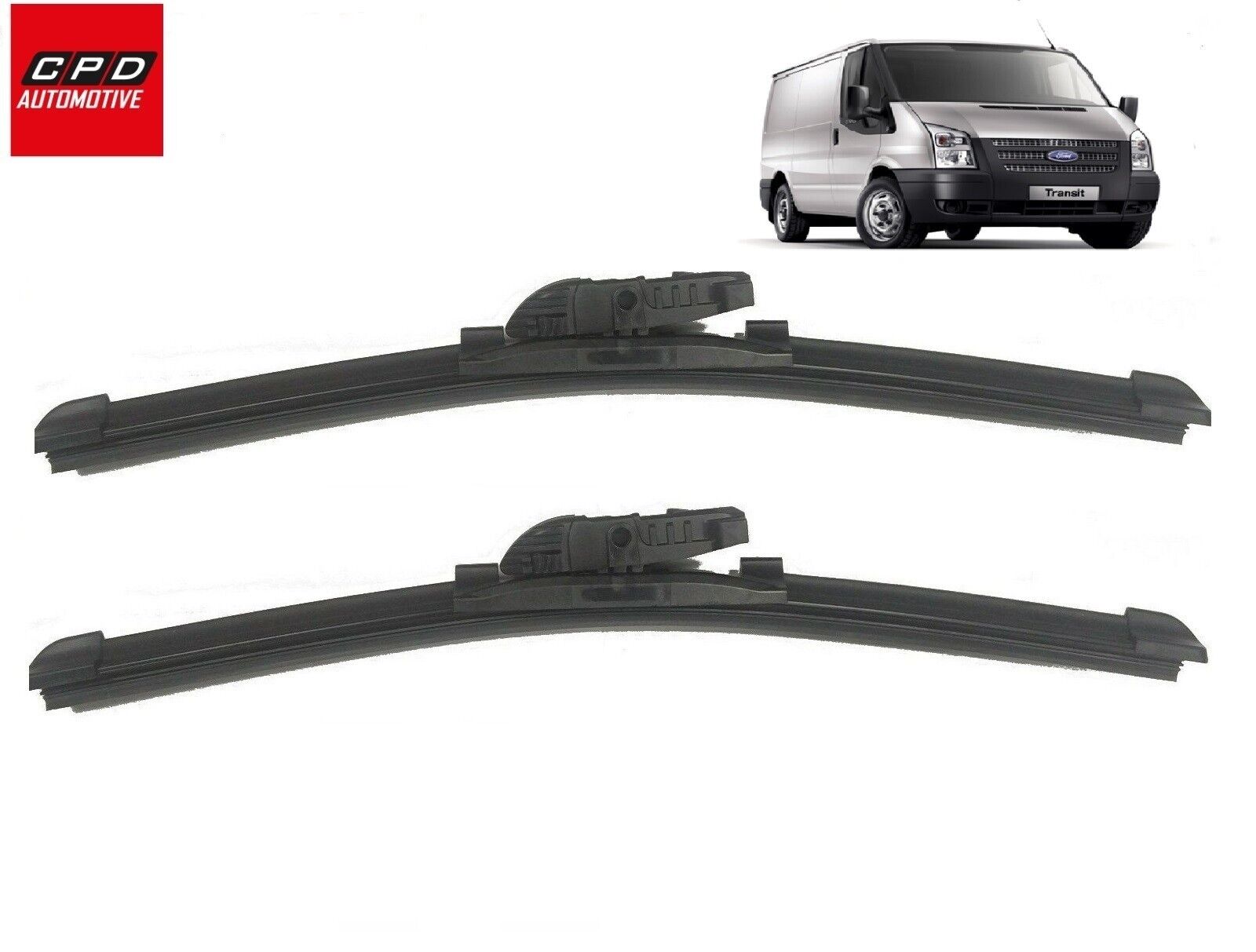 Ford Transit SWB MWB LWB (2006-2013) Front UNIVERSAL Wiper Blades 26"+22" Wipers