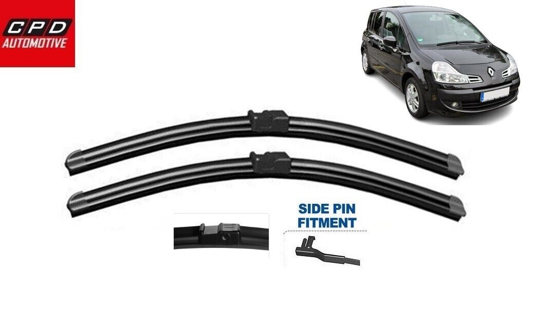 Renault Modus/Grand MPV 2004-13 Front FLAT AERO Wiper Blades 28"+26" Wipers PAIR