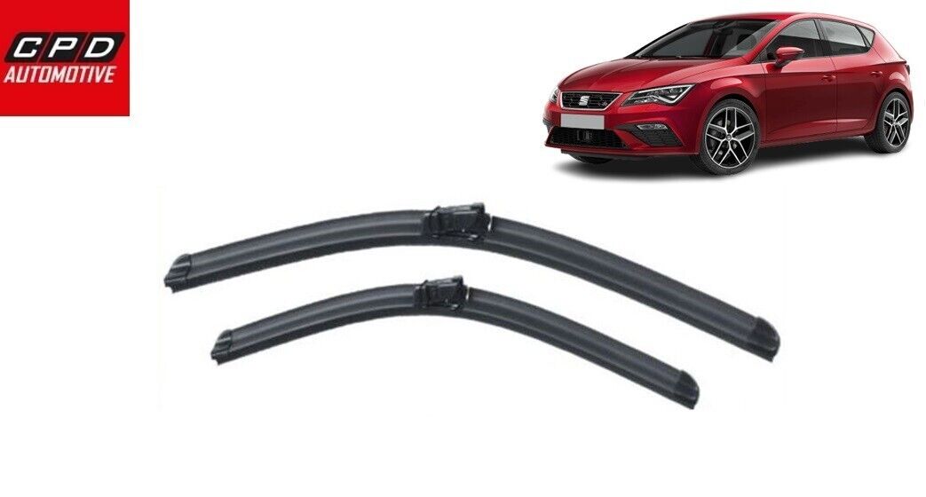 Seat Leon Hatchback 2013-ONWARDS Front FLAT Aero Wiper Blades 26"+ 16" Wipers