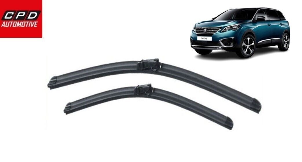 PEUGEOT 5008 SUV 2017-ON FRONT FLAT AERO WIPER BLADES 28" + 16" WIPERS PAIR