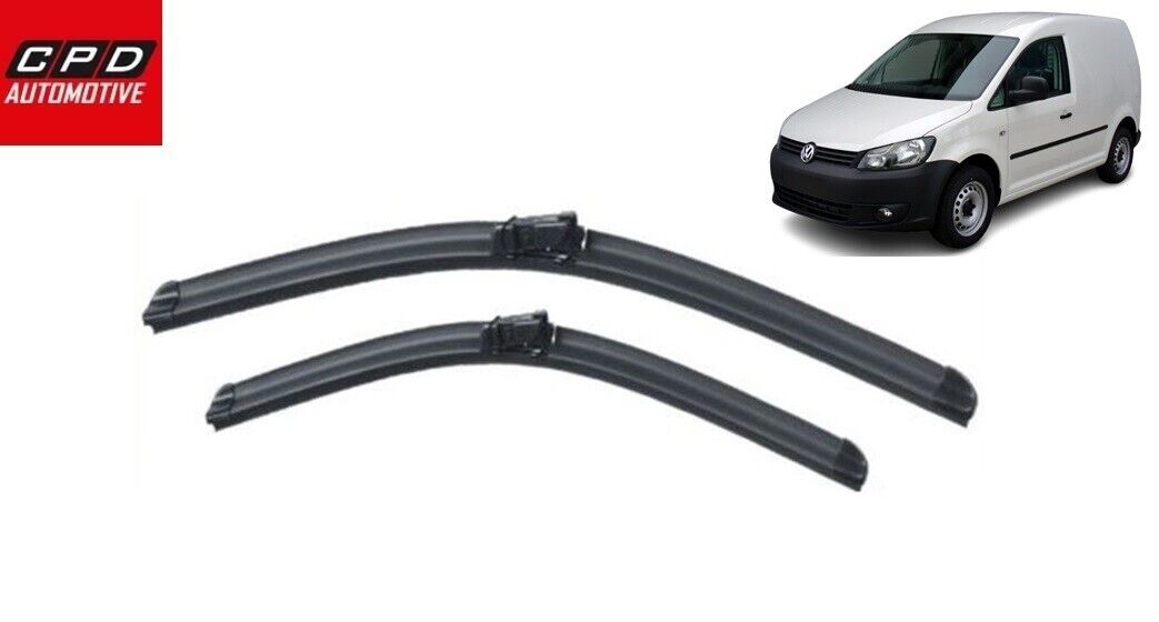 VW Caddy VAN MK3 2007-2016 Front Aero Windscreen Wiper Blades 24"+18" Wipers