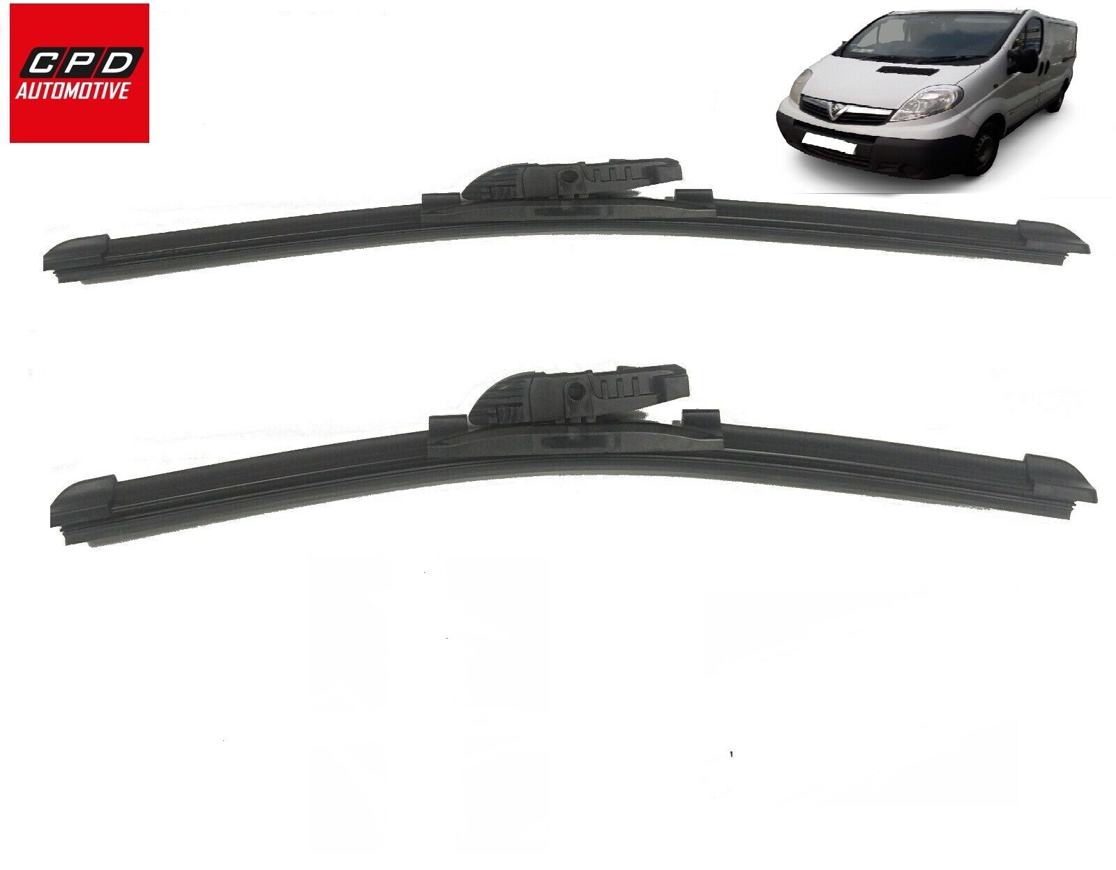 Vauxhall Vivaro (2002-2014) Front AERO Windscreen Wiper Blades 24''+ 21" Wipers