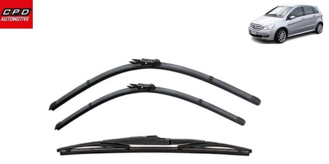 Mercedes B-Class W245 2005-2011 Front+Rear Aero Wiper Blades 26"+22"+11" Wipers