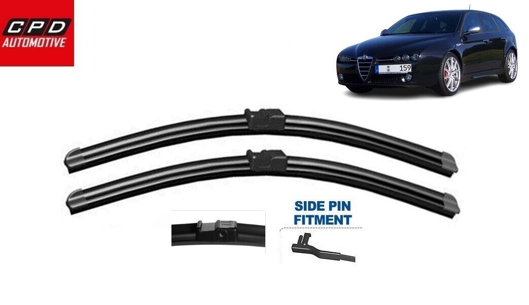 Alfa Romeo 159 2005-2011 Front Windscreen Wiper Blades Pair 22”+18” AERO WIPERS