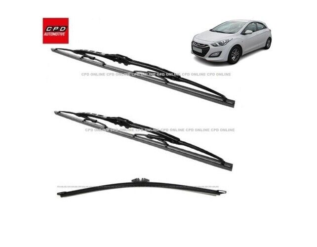 HYUNDAI i30 HATCHBACK 2012-2016 FRONT & REAR WIPER BLADES 26"+14"+13" WIPERS