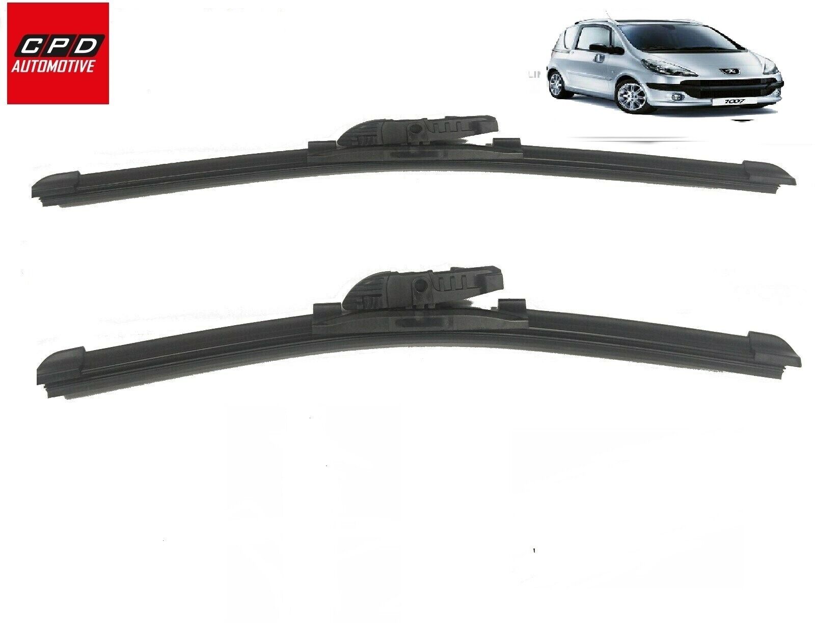 Peugeot 1007 (2005-2009) Front Windscreen AERO Wiper Blades 24"+18" Wipers Pair