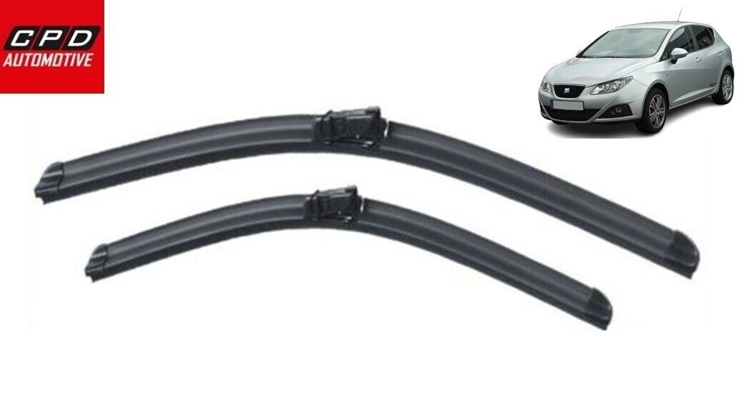 Seat Ibiza Hatchback 2009-11 Front  Aero Wiper Blades 24"+16" Wipers