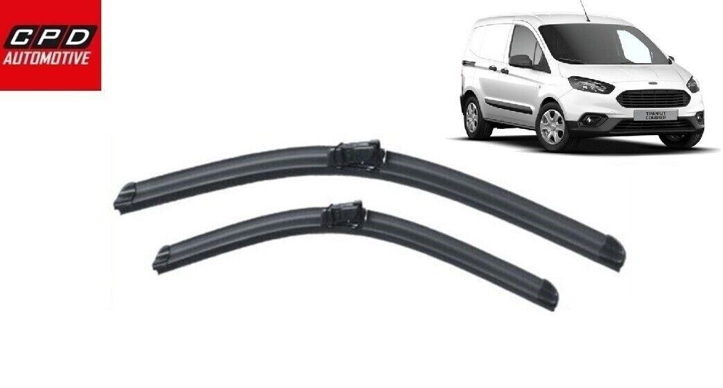 Ford Tourneo Courier 2014-ON Front AERO FLAT Wiper Blades 28" + 16" Wipers Pair